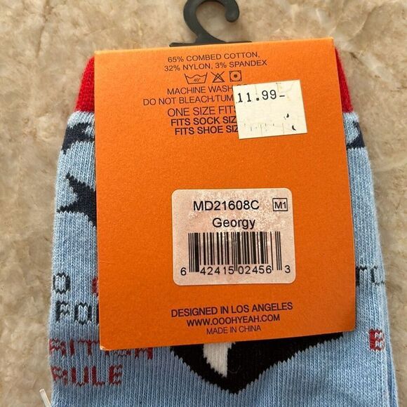 George Washington Fun Socks NWT - Picture 3 of 5